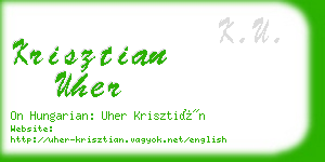 krisztian uher business card